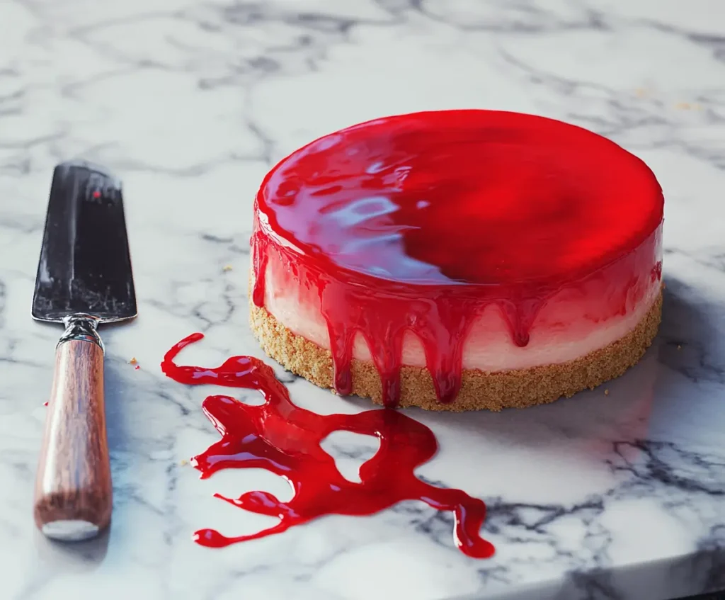 New York-Style Cheesecake with Strawberry Glaze.